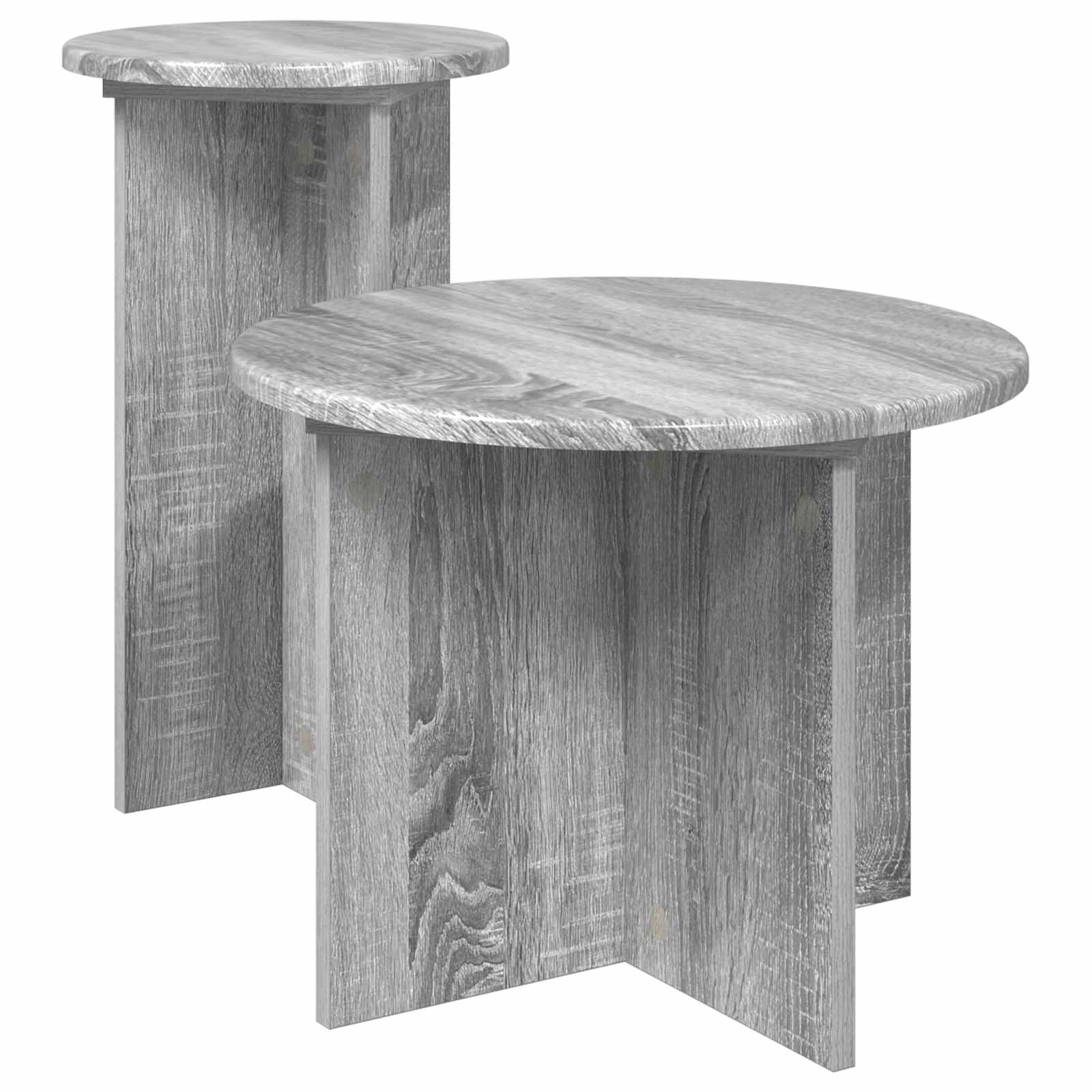 Set tavolini 2 pcs Grigio Sonoma Legno ingegnerizzato | homemem39