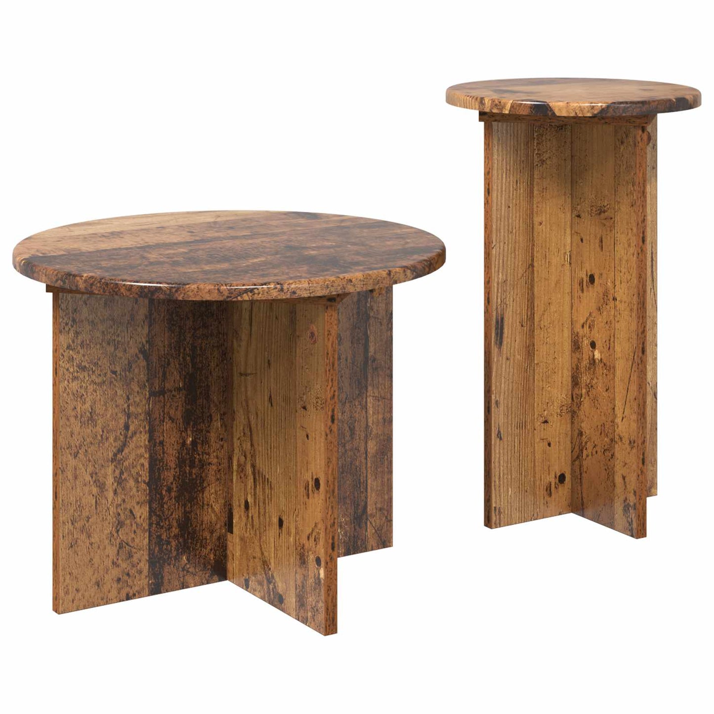 Set tavolini 2 pcs Legno antico Legno ingegnerizzato | homemem39