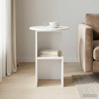 Tavolo laterale Bianco Ø 39,5 x 55 cm Legno ingegnerizzato
