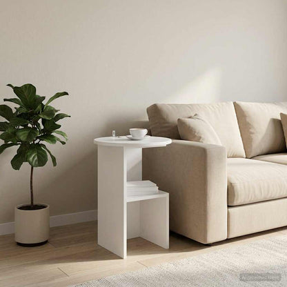 Tavolo laterale Bianco Ø 39,5 x 55 cm Legno ingegnerizzato