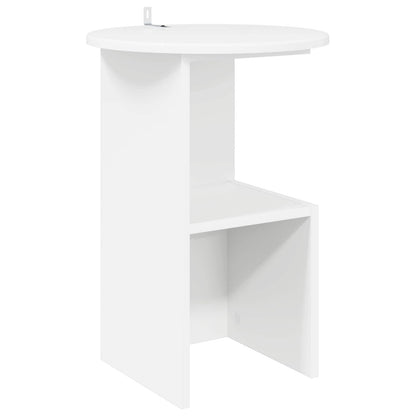 Tavolo laterale Bianco Ø 39,5 x 55 cm Legno ingegnerizzato