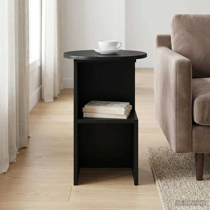 Tavolo laterale Rovere Nero Ø 39,5 x 55 cm Legno ingegnerizzato