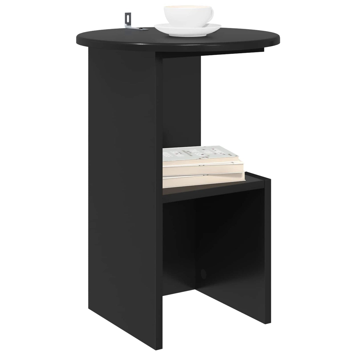 Tavolo laterale Rovere Nero Ø 39,5 x 55 cm Legno ingegnerizzato