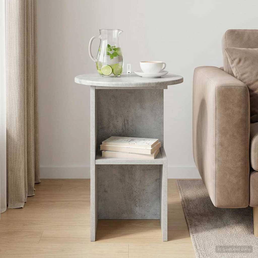 Tavolo laterale Grigio Cemento Ø 39,5 x 55 cm