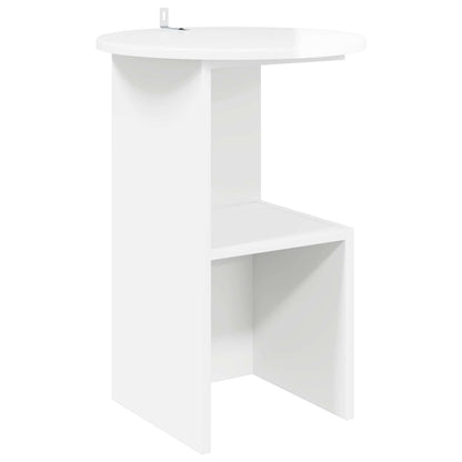 Tavolo laterale Bianco Lucido Ø 39,5 x 55 cm
