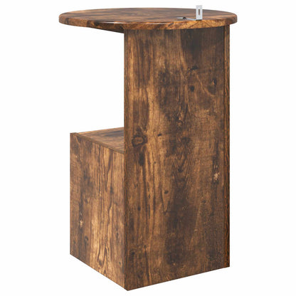 Tavolo laterale Rovere Fumo Ø 39,5 x 55 cm Legno ingegnerizzato