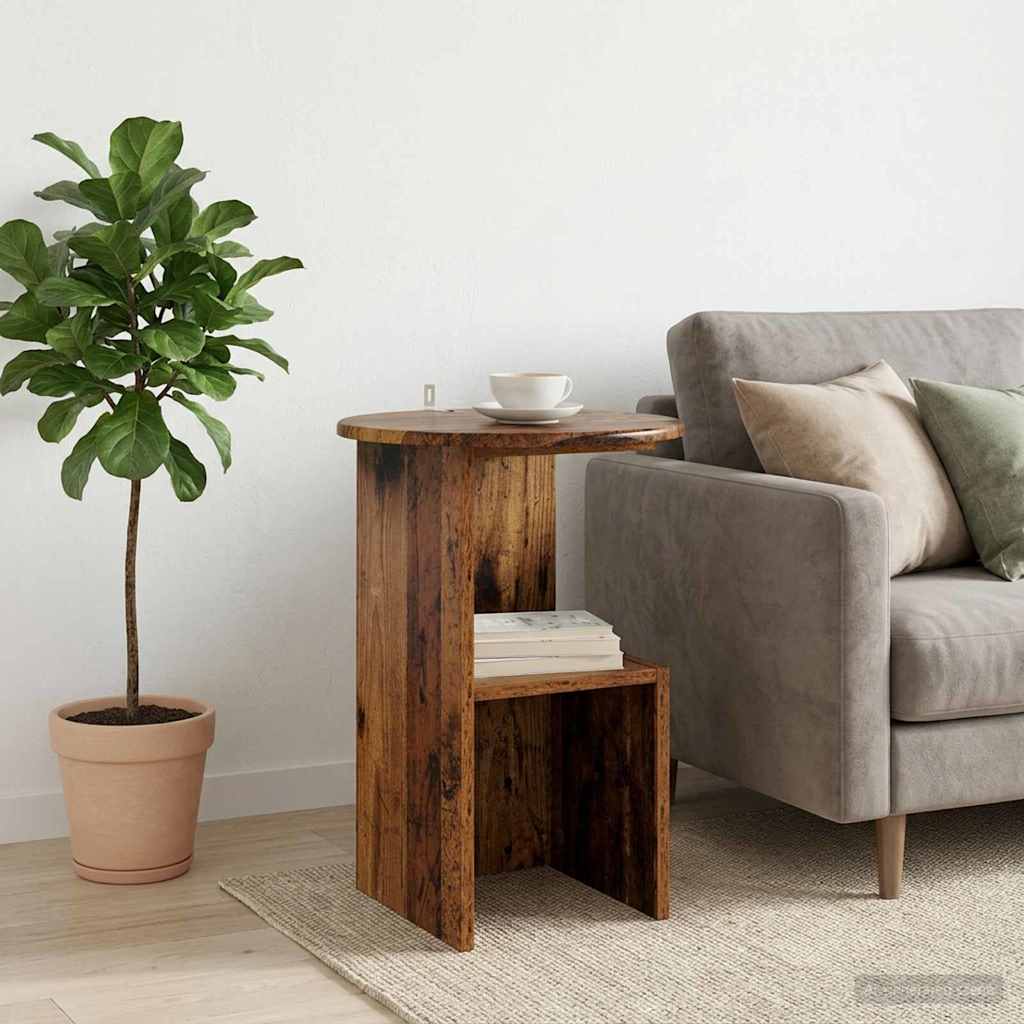 Tavolo laterale Legno antico Ø 39,5 x 55 cm