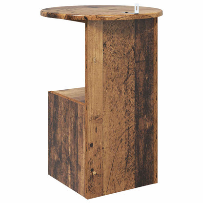 Tavolo laterale Legno antico Ø 39,5 x 55 cm