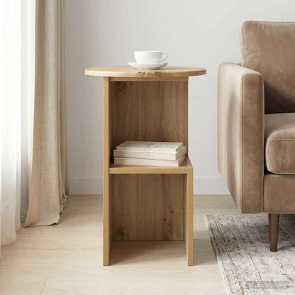 Tavolo laterale Rovere Artigianale Ø 39,5 x 55 cm