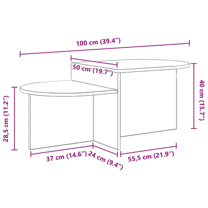 Tavolino da salotto Rovere Sonoma 100 x 50 x 40 cm