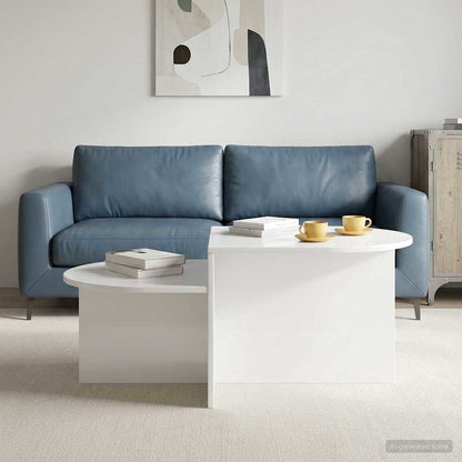 Tavolino da salotto Bianco Lucido 100 x 50 x 40 cm