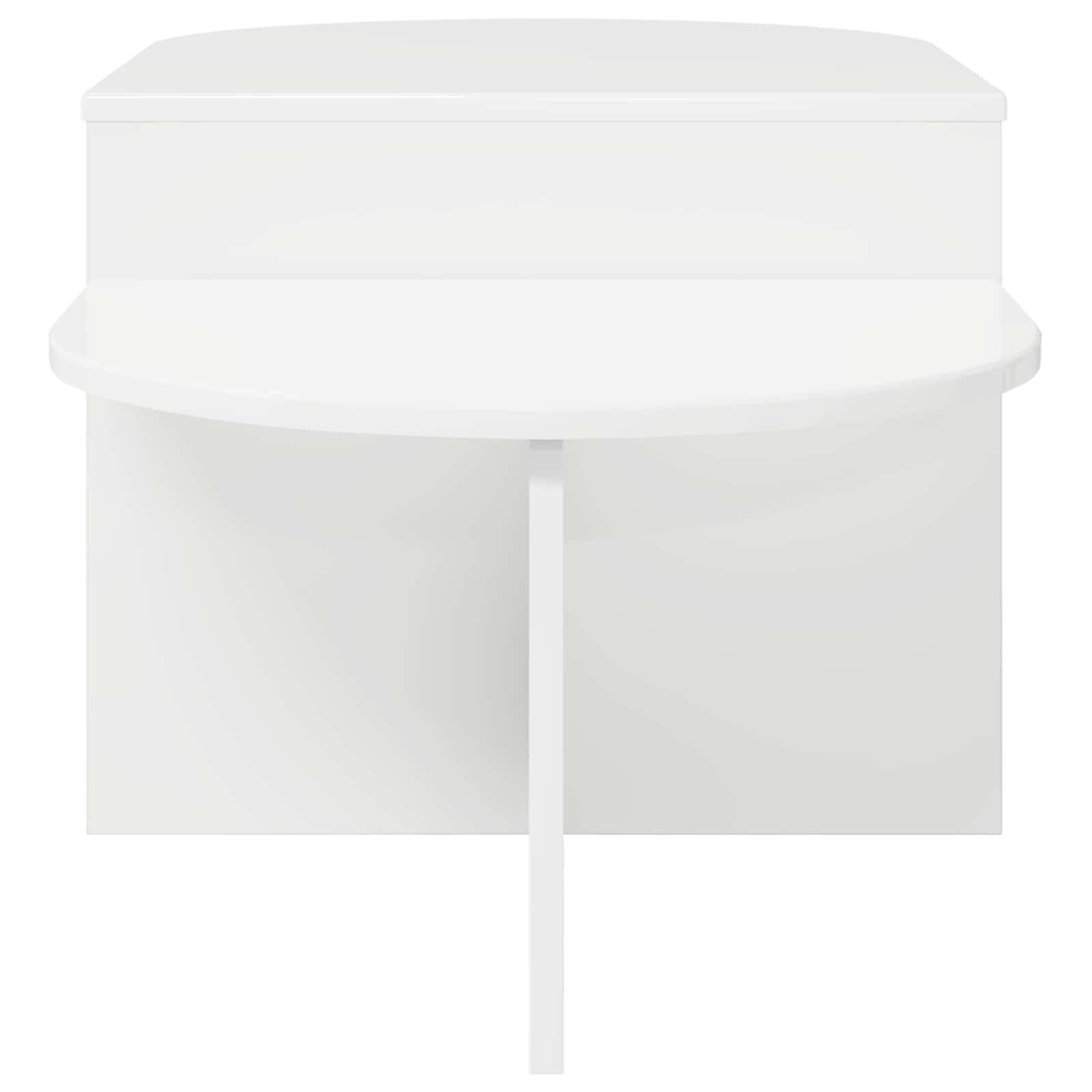 Tavolino da salotto Bianco Lucido 100 x 50 x 40 cm | homemem39
