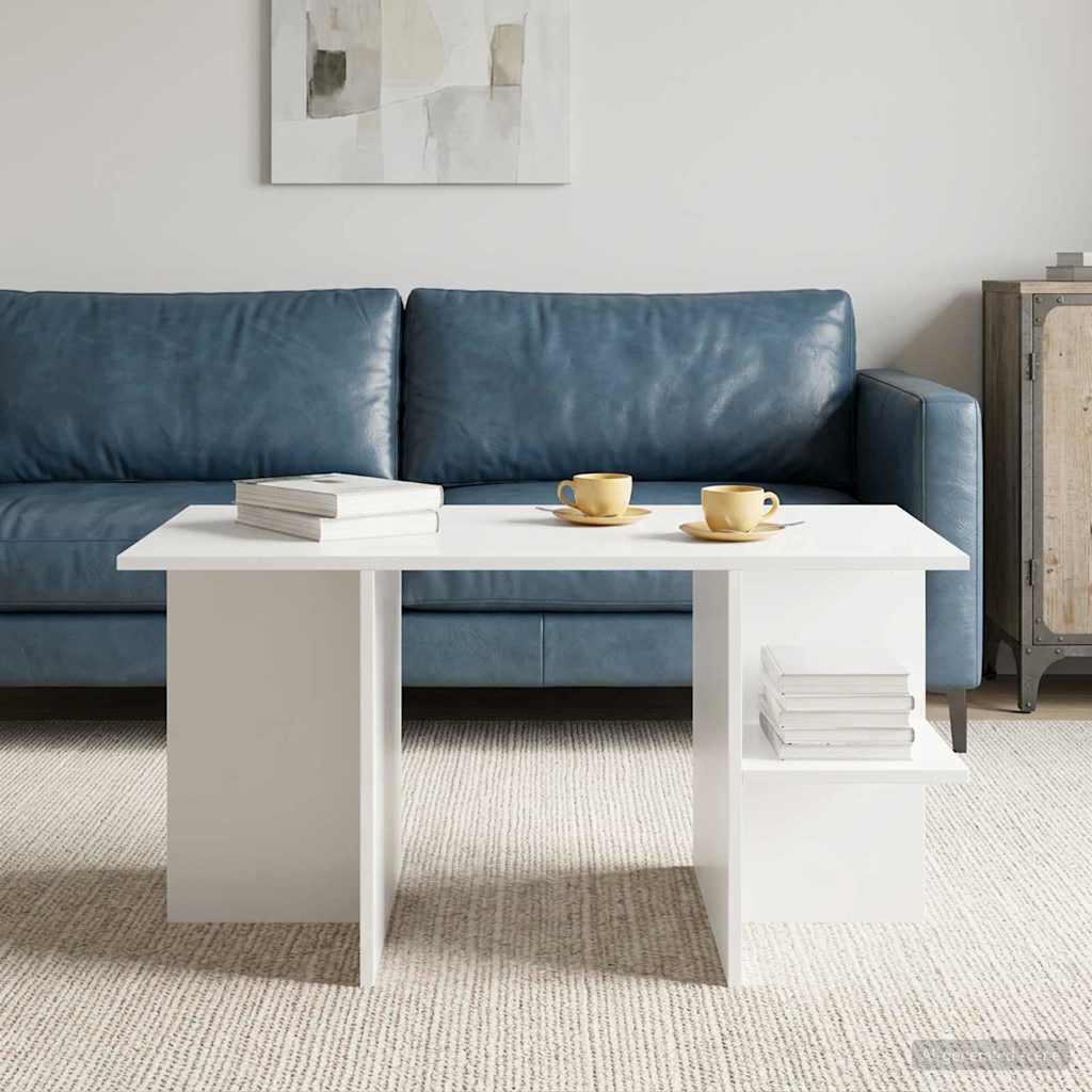 Tavolino da salotto Bianco 87 x 50 x 45 cm Legno ingegnerizzato