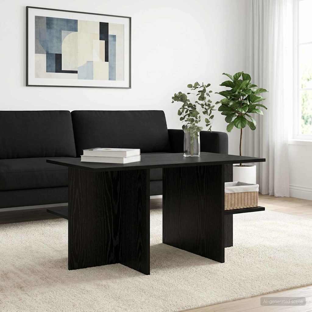 Tavolino da salotto Rovere Nero 87 x 50 x 45 cm