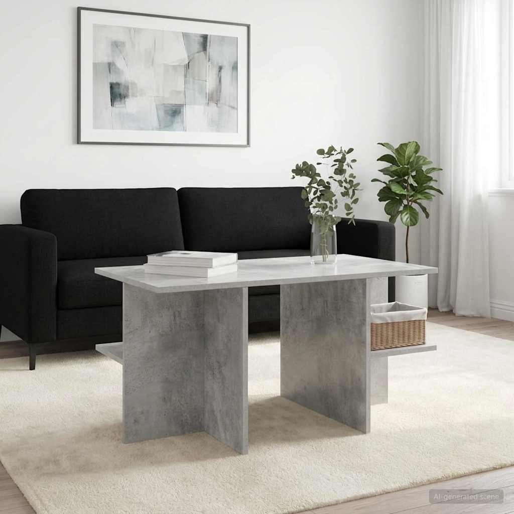 Tavolino da salotto Grigio Cemento 87 x 50 x 45 cm
