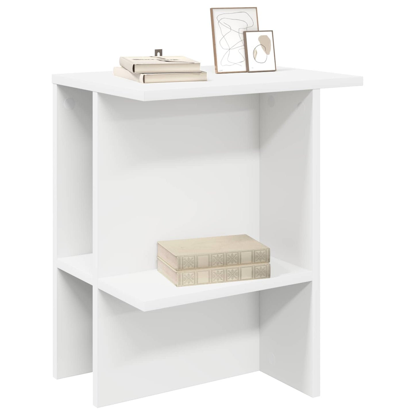 Tavolino da salotto Bianco 40 x 30 x 49 cm Legno ingegnerizzato