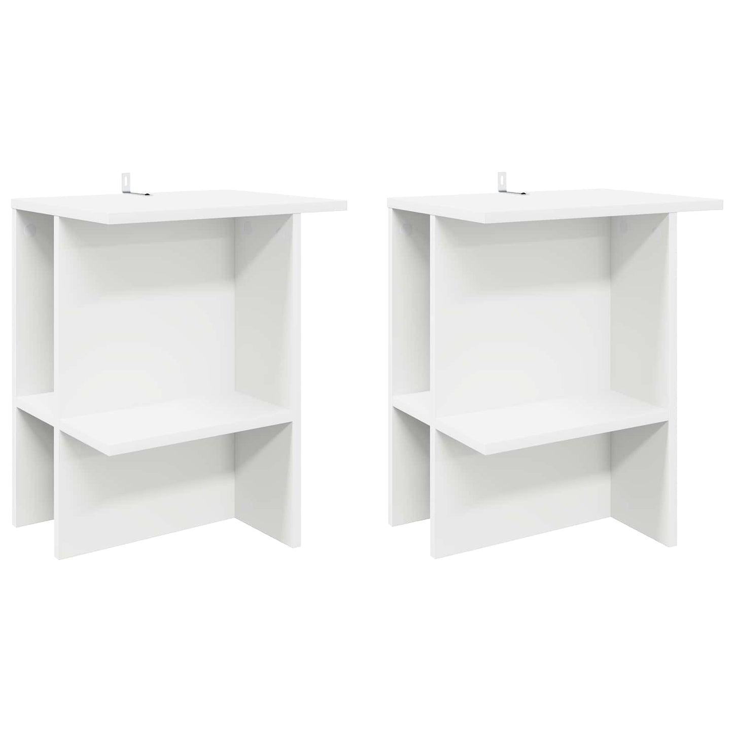 Tavolino da salotto 2 pz Bianco 40 x 30 x 49 cm