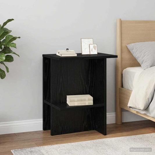 Tavolino da salotto 2 pcs Rovere Nero 40 x 30 x 49 cm