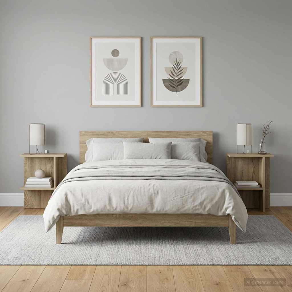 Tavolino da salotto 2 pz Rovere Sonoma 40 x 30 x 49 cm