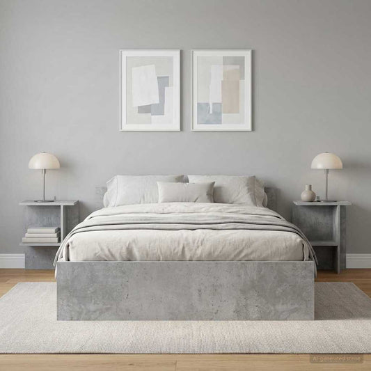 Tavolino da salotto 2 pcs Grigio Cemento 40 x 30 x 49 cm