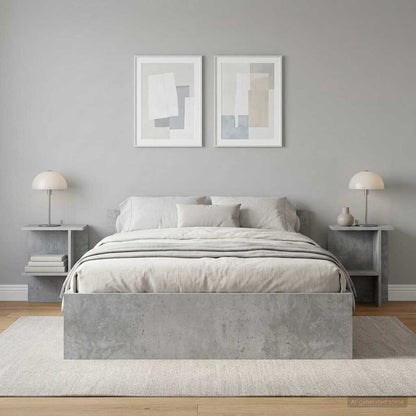 Tavolino da salotto 2 pz Grigio Cemento 40 x 30 x 49 cm