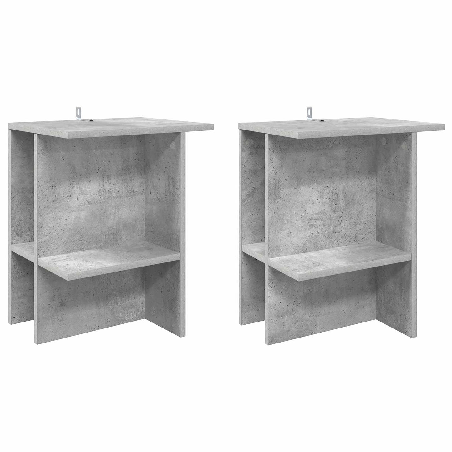 Tavolino da salotto 2 pz Grigio Cemento 40 x 30 x 49 cm