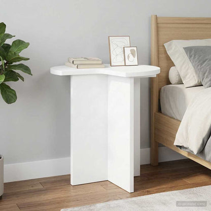 Tavolo laterale 2 pz Bianco Ø 39 x 38 cm Legno ingegnerizzato