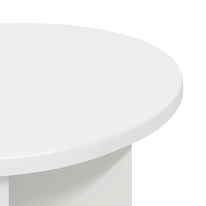 Tavolo laterale 2 pz Bianco Ø 39 x 38 cm Legno ingegnerizzato