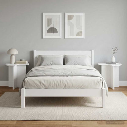 Tavolo laterale 2 pz Bianco Ø 39 x 38 cm Legno ingegnerizzato