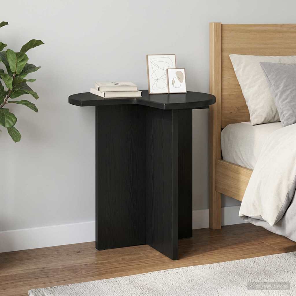 Tavolo laterale 2 pz Nero Ø 39 x 38 cm Legno ingegnerizzato