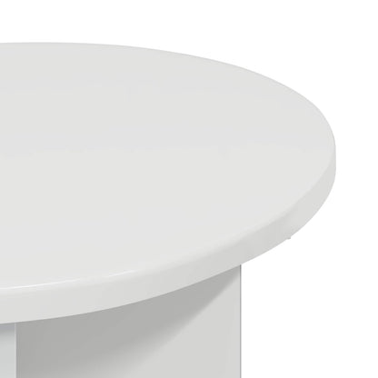 Tavolo laterale Bianco Lucido Ø 39 x 38 cm Legno ingegnerizzato | homemem39