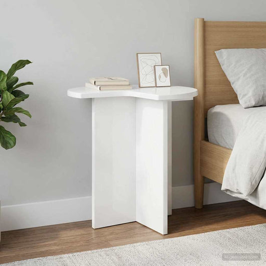 Tavolo laterale 2 pz Bianco Lucido Ø 39 x 38 cm - homemem39