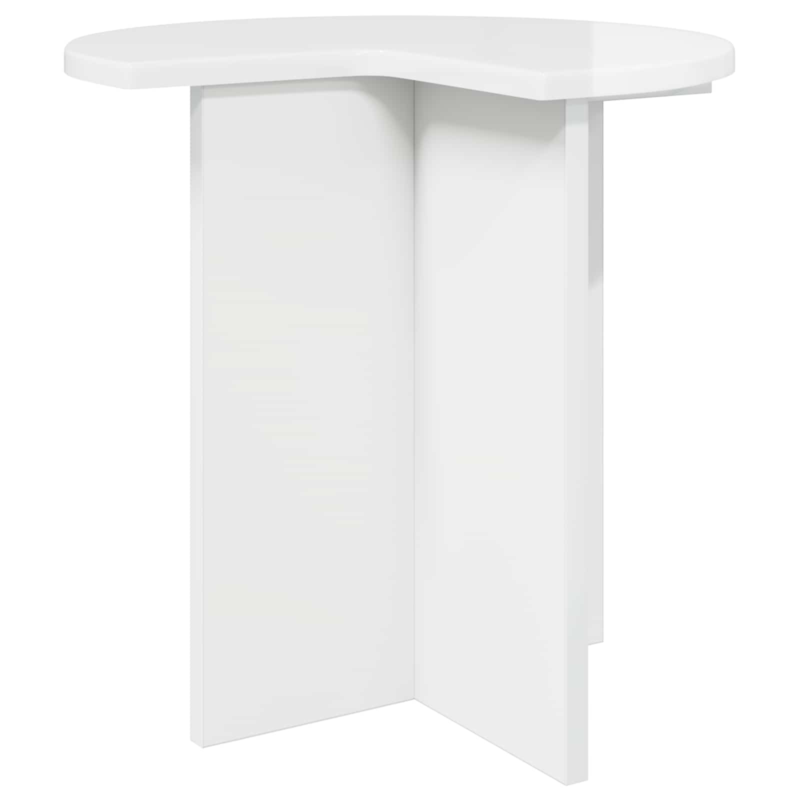 Tavolo laterale Bianco Lucido Ø 39 x 38 cm Legno ingegnerizzato | homemem39