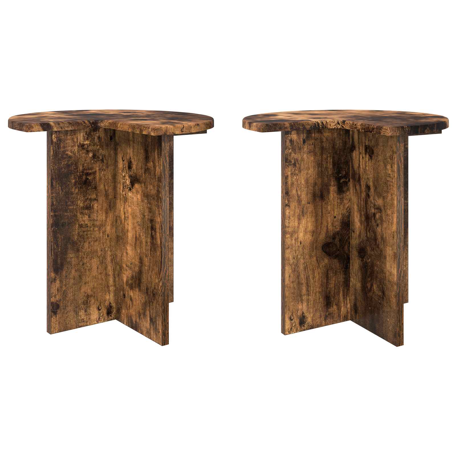 Tavolo laterale 2 pcs Rovere Fumo Ø 39 x 38 cm | homemem39