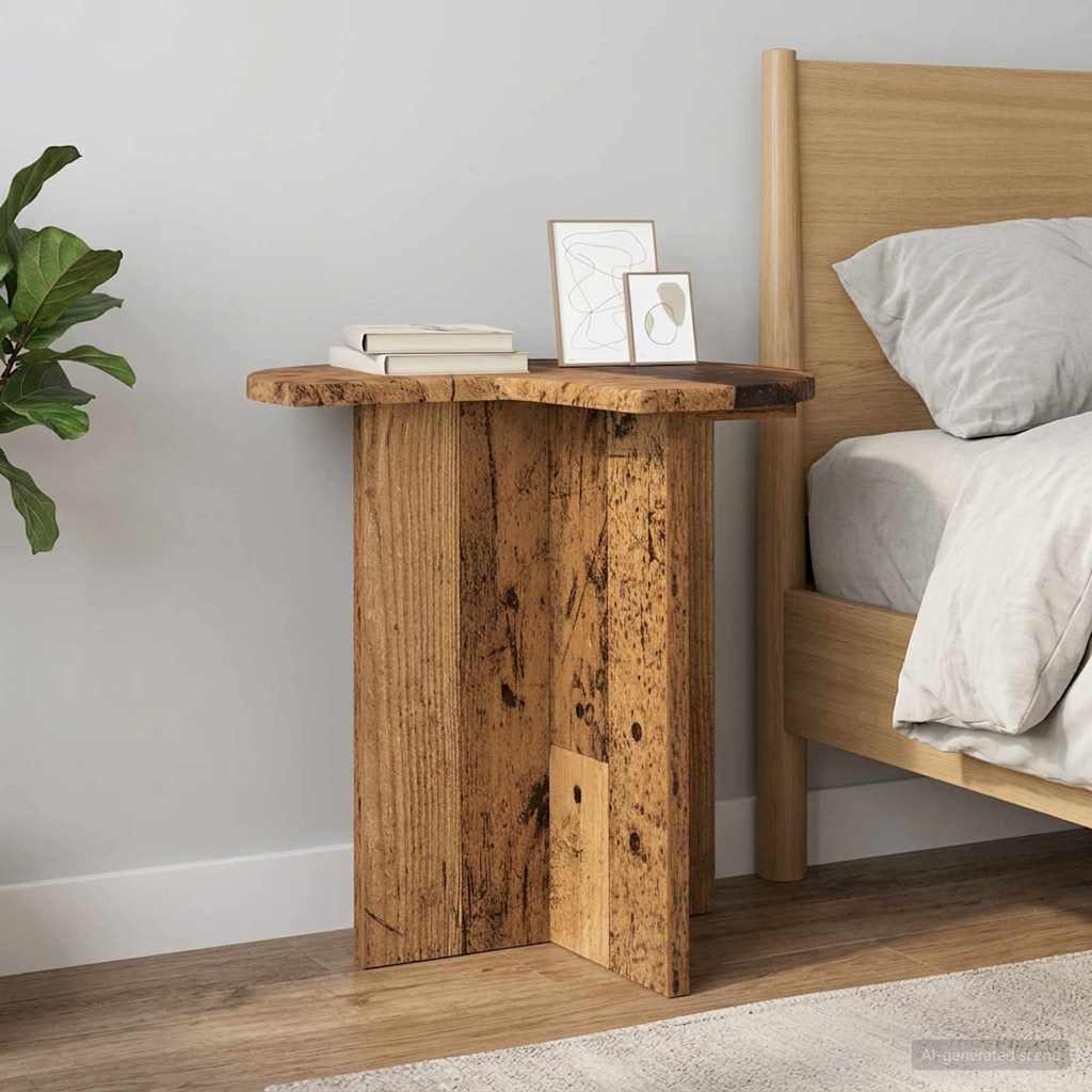 Tavolo laterale Legno antico Ø 39 x 38 cm Legno ingegnerizzato | homemem39