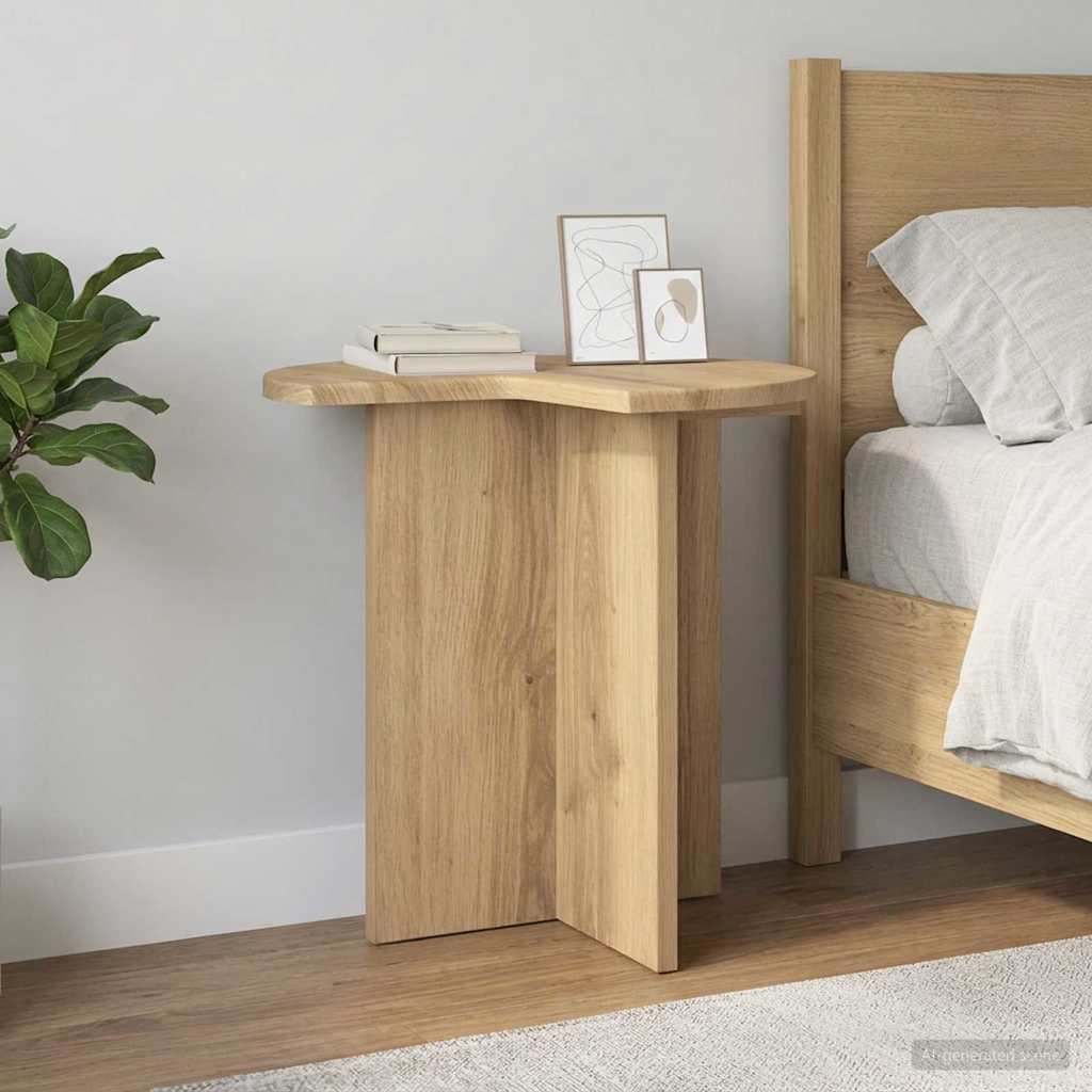 Tavolo laterale 2 pz Rovere Artigianale Ø 39 x 38 cm