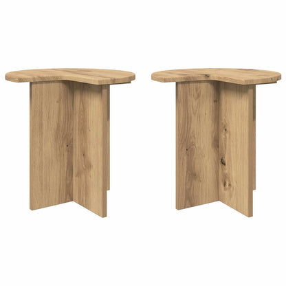Tavolo laterale 2 pz Rovere Artigianale Ø 39 x 38 cm | homemem39