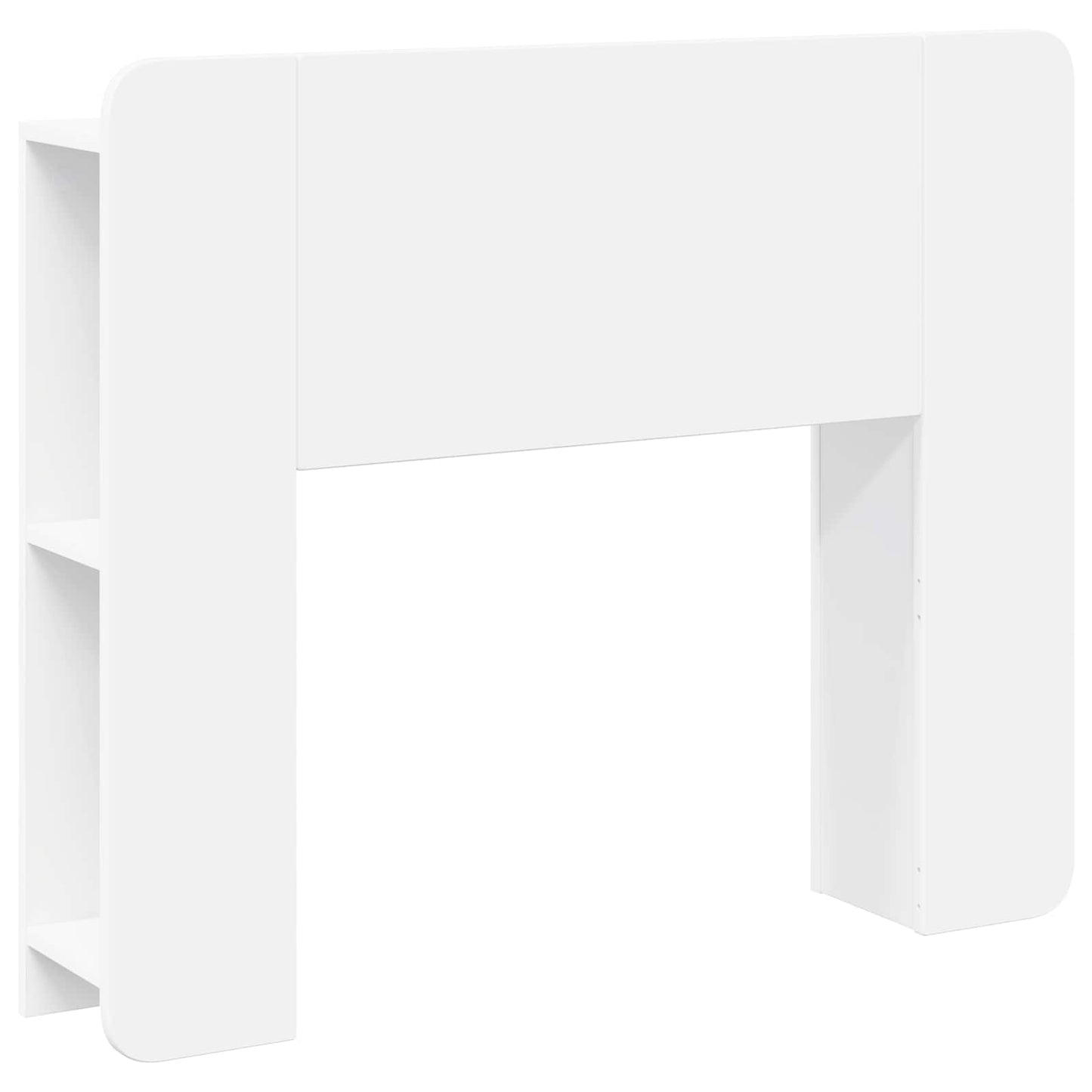 Testata del letto con archiviazione Bianco Legno ingegnerizzato
