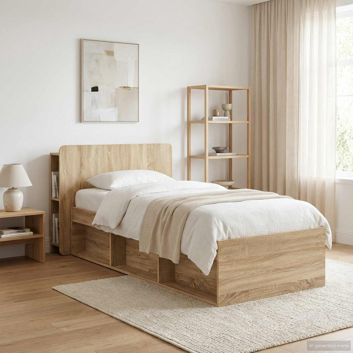Testata del letto Rovere Sonoma Legno ingegnerizzato