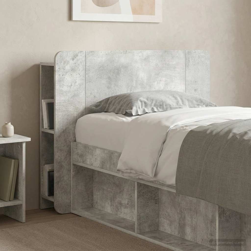 Testata del letto Grigio Cemento Legno ingegnerizzato