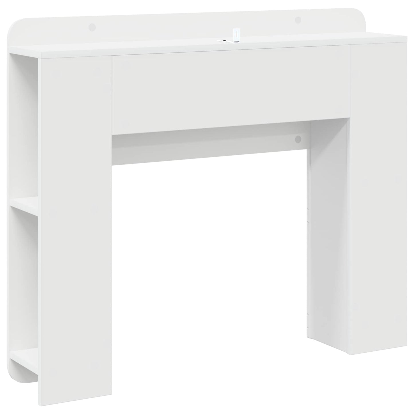 Testata del letto Bianco Lucido Legno ingegnerizzato