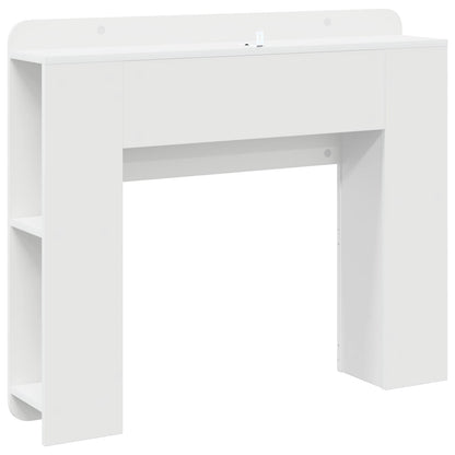 Testata del letto Bianco Lucido Legno ingegnerizzato