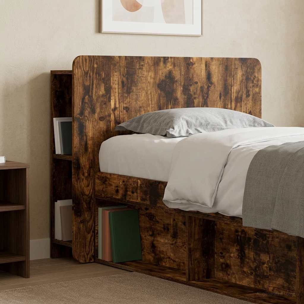 Testata del letto Rovere Fumo Legno ingegnerizzato