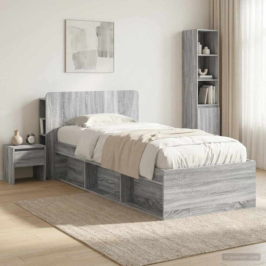 Testata del letto Grigio Sonoma Legno ingegnerizzato