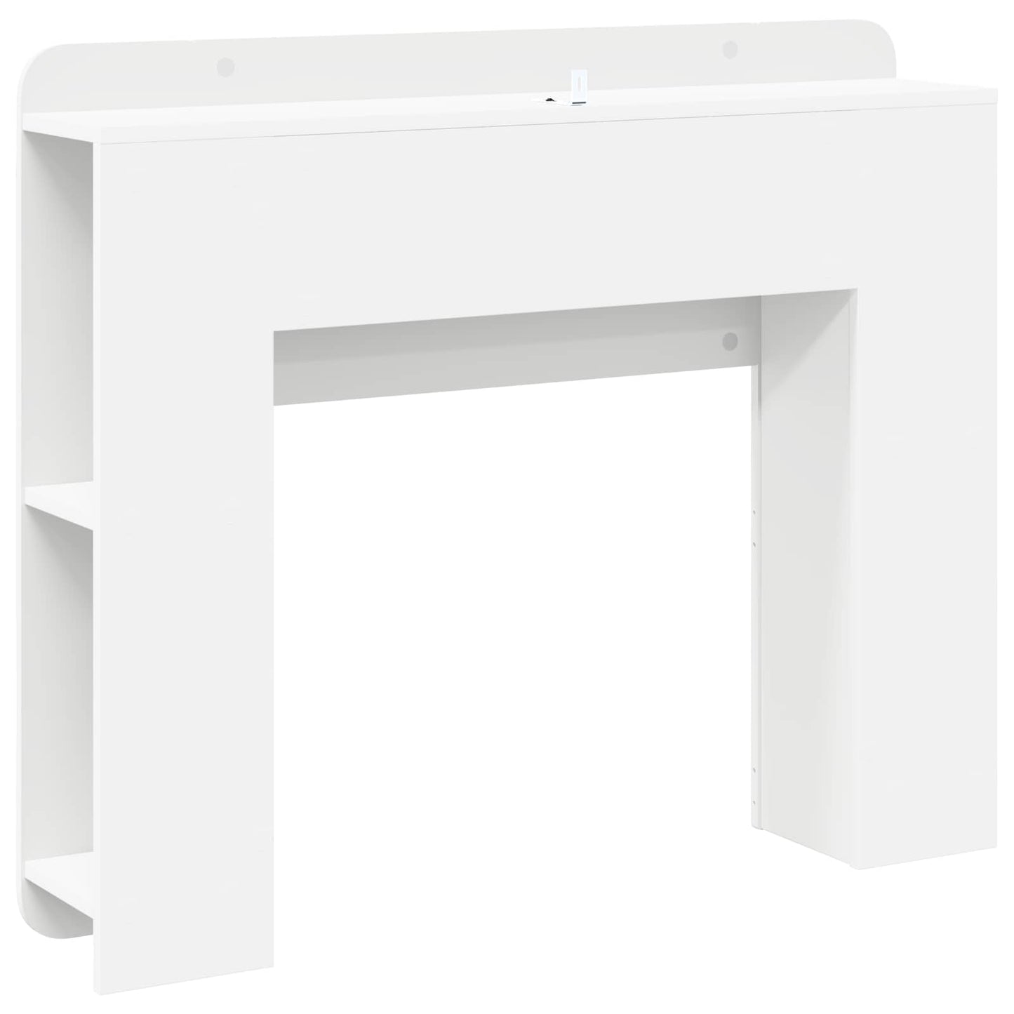 Testata del letto con archiviazione Bianco Legno ingegnerizzato