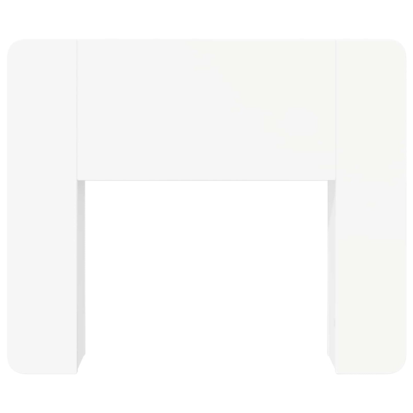 Testata del letto con archiviazione Bianco Legno ingegnerizzato