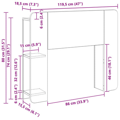 Testata del letto Legno antico Legno ingegnerizzato