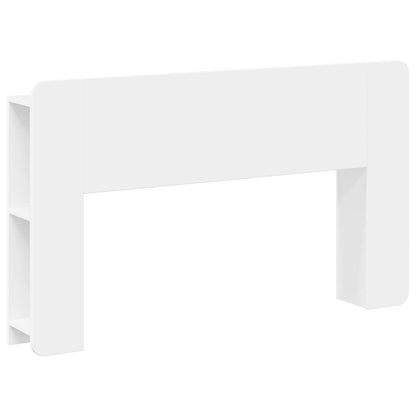 Testata del letto con archiviazione Bianco 135 x 18,5 x 80 cm