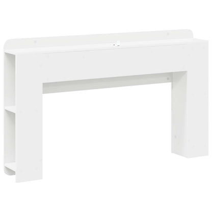 Testata del letto con archiviazione Bianco 135 x 18,5 x 80 cm