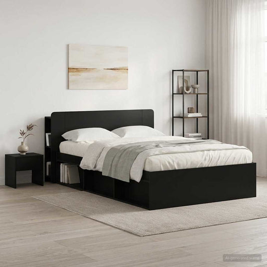 Testata del letto Nero 135 x 18,5 x 80 cm Legno ingegnerizzato